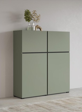 Komoda CROSI 76 zielony / czarny