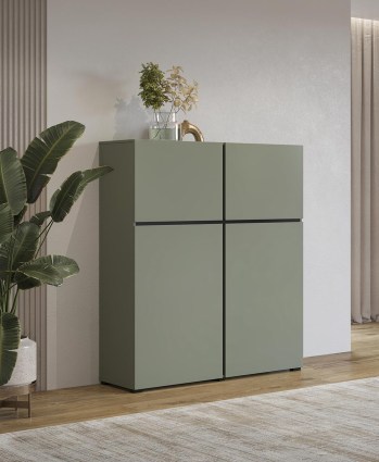 Komoda CROSI 76 zielony / czarny