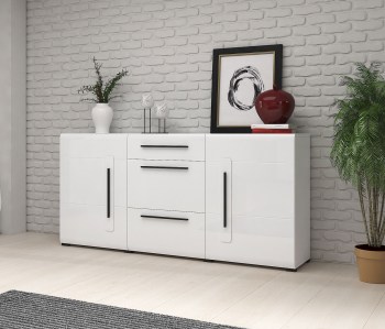 Komoda TUSLA TU26 biały / biały połysk