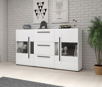 Komoda TUSLA TU28 biały / biały połysk