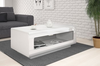 Stolik kawowy TUSLA TU99 biały / biały połysk