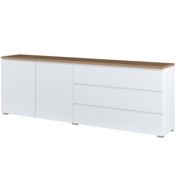 Komoda MUDO 28 biały / dąb mauvella