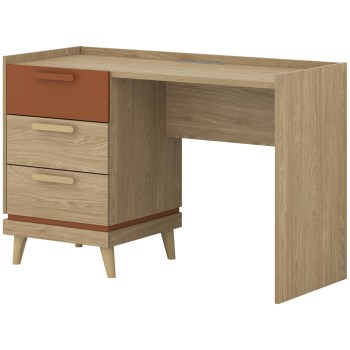 Biurko CANDIS 03 dąb olejowany / ceglany