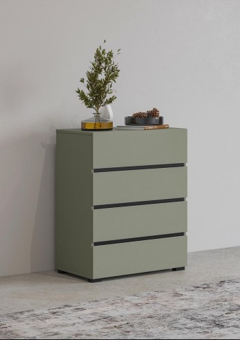 Komoda CROSI 27 zielony / czarny