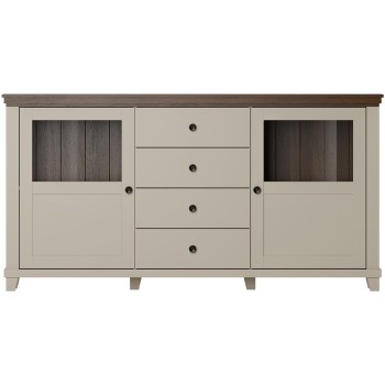 Komoda TEVORA EV25 beż jasny / dąb dunin