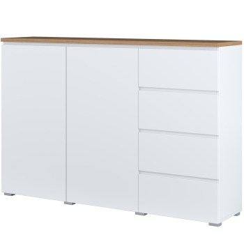 Komoda MUDO 45 biały / dąb mauvella