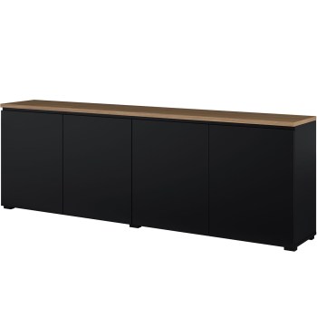 Komoda MUDO 25 czarny / dąb mauvella