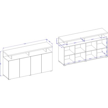 Komoda SORIE 43 congo / antracyt