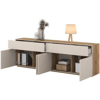 Komoda DRISS 25 dąb mauvella / kaszmir