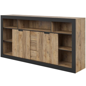 Komoda TRUDO 43 dąb samdal / czarny