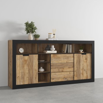 Komoda TRUDO 43 dąb samdal / czarny