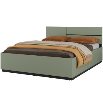 Łóżko z pojemnikiem 160x200 CROSI 51 zielony / czarny