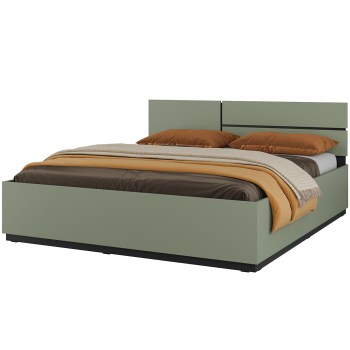 Łóżko z pojemnikiem 180x200 CROSI 52 zielony / czarny