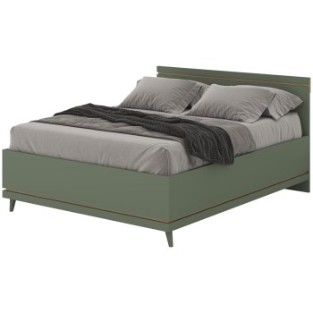 Łóżko 160x200 CANDIS 31 zielony / dąb olejowany