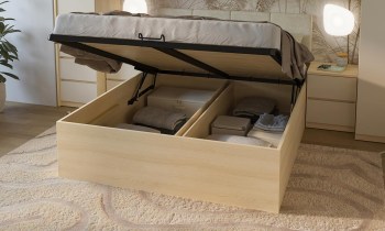 Łóżko z pojemnikiem 160x200 LERRA 51 dąb lindberg