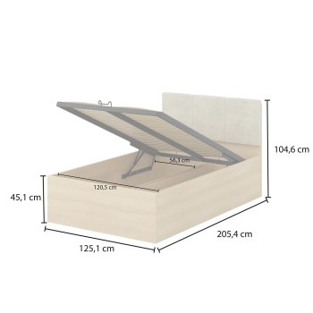 Łóżko z pojemnikiem 120x200 LERRA 55