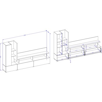 Komoda Meblościanka SORIE 09 congo / antracyt43 congo / antracyt