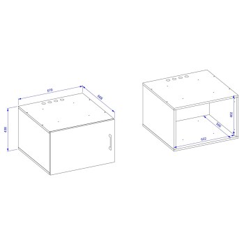 Nadstawka do zabudowy na pralkę / suszarkę ZAZA 08