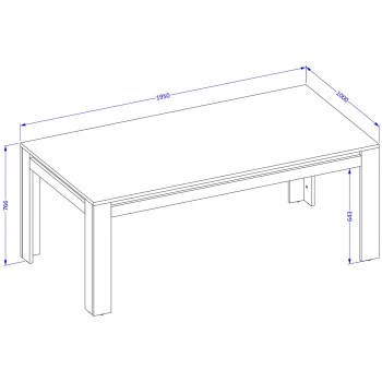 Stół 100x195 TRUDO 94