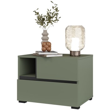 Stolik nocny CROSI 22 zielony / czarny