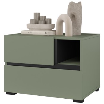 Stolik nocny CROSI 22 zielony / czarny