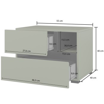 Stolik nocny CROSI 22 wymiary