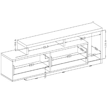 Komoda RTV TABO BT40 dąb lindberg / eukaliptus