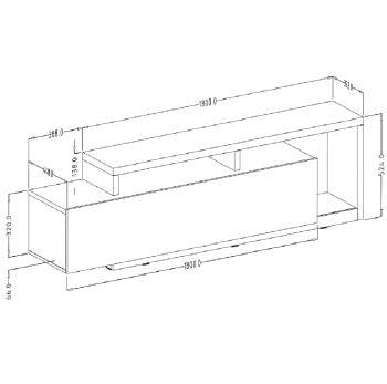 Komoda RTV TABO BT40 wymiary