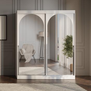 Szafa przesuwna 180 MOGI biały + czarny