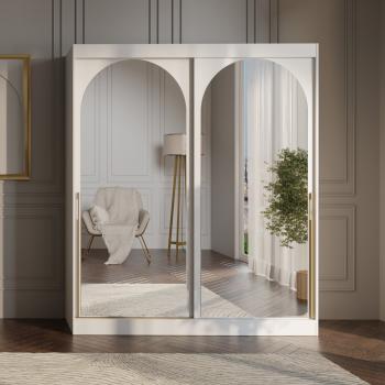 Szafa przesuwna 180 MOGI biały + złoty