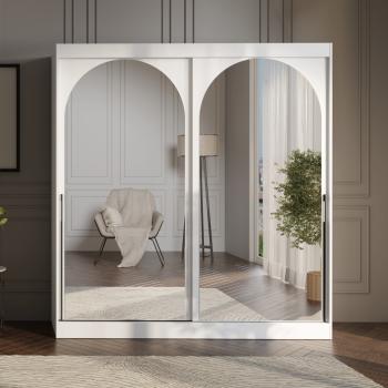 Szafa przesuwna 200 MOGI biała + czarny