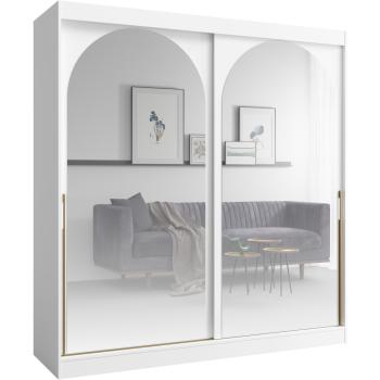 Szafa przesuwna 200 MOGI biała + złoty