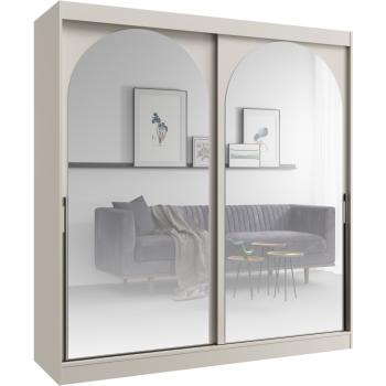 Szafa przesuwna 200 MOGI kaszmir + czarny