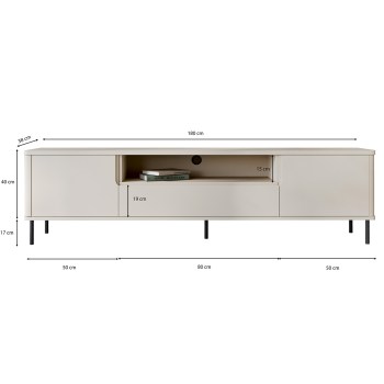 Komoda RTV RADIUS 180NC kaszmir