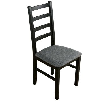 Czarne krzesło DK15 z ciemną tkaniną 8B