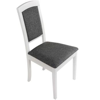 Białe krzesło DK42 z szarą tkaniną 8B