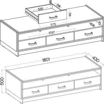 Wymiary: Komoda RTV KIRA 09