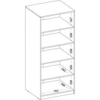 Wymiary: Szafa z półkami MALTIS MT12