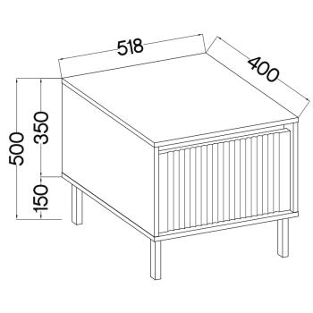 Wymiary: Szafka nocna SEOUL 09