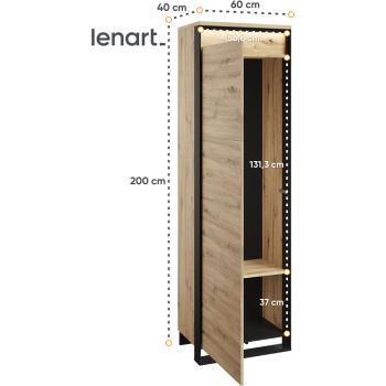 Wymiary: Szafa do przedpokoju QUANT QG01