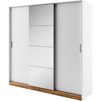 Szafa przesuwna z lustrem DENTRO DT01 biały / dąb stirling