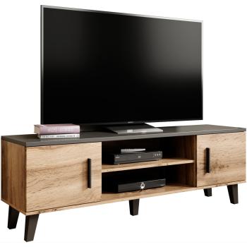 Komoda RTV LOTAR 160 dąb wotan / czarny
