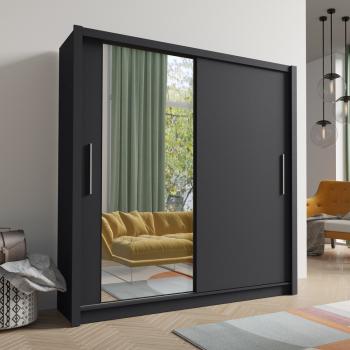 Szafa przesuwna z lustrem 154 BAKI 10 szary grafit