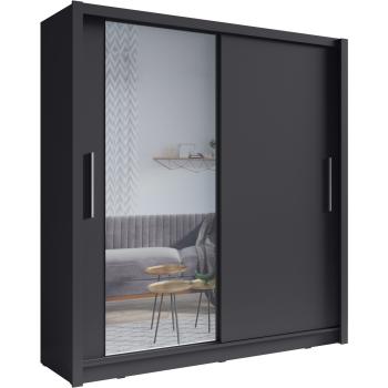 Szafa przesuwna z lustrem 204 BAKI 12 szary grafit