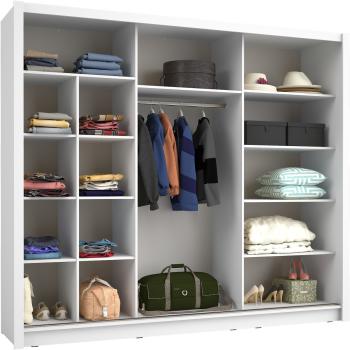 Szafa przesuwna z lustrem 248 BAKI 13 biały