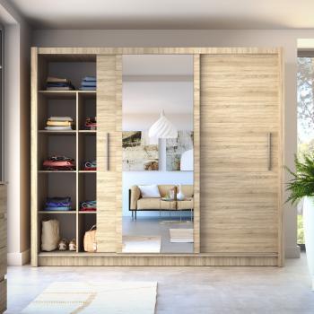 Szafa przesuwna z lustrem 248 BAKI 13 dąb sonoma