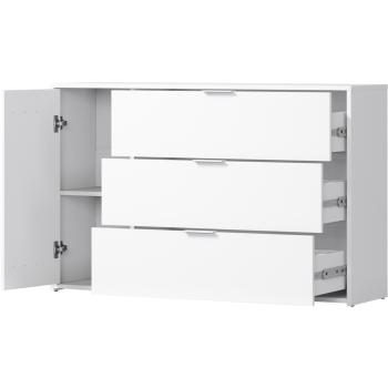 Komoda NOVOLI 04 biały + dąb artisan