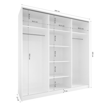 Wymiary Szafy przesuwnej MERV K2 200