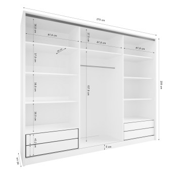 Wymiary szafy otwartej MERV K7 270 