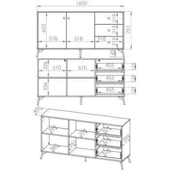 Wymiary: Komoda GISA 04